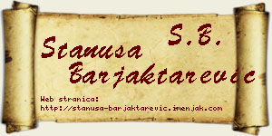 Stanuša Barjaktarević vizit kartica